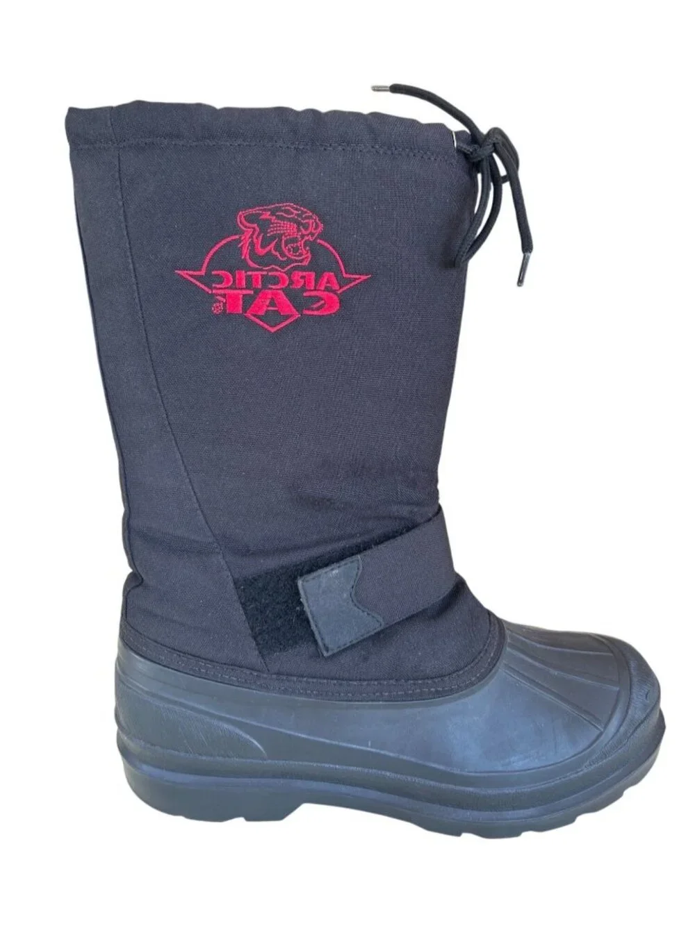 Vintage Arctic Cat Snowmobile Boots Women's 8 Black Insulated Winter Boots